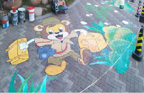 兴化夏季画地面彩绘会遇到的问题