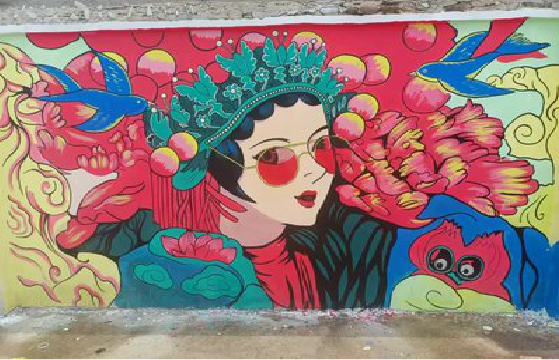  兴化墙体彩绘-网红墙