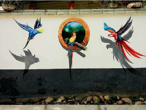  兴化视觉错位-3D墙绘设计