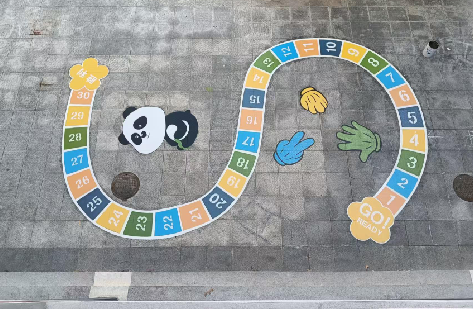  兴化地面游戏彩绘