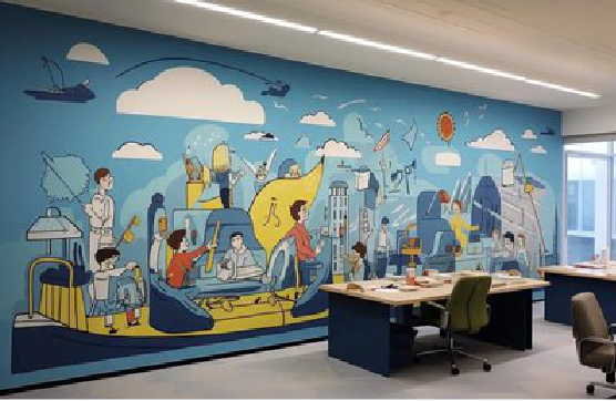  兴化办公室墙绘的特点。