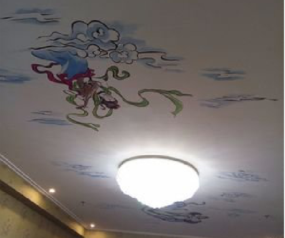  兴化如何快速绘制天花板上的手绘墙？