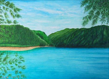  兴化在墙绘中，如何绘画绿水青山？